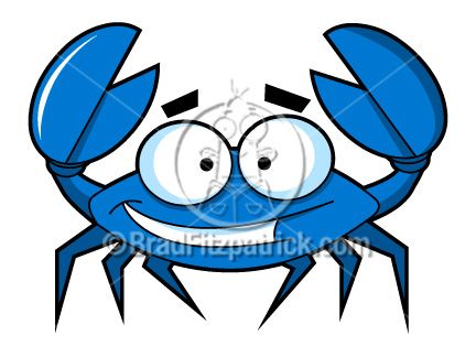 Cartoon blue crab.