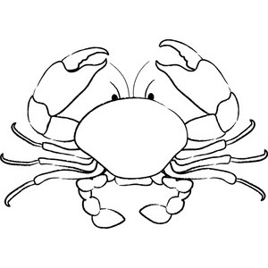 Crab clipart outline.