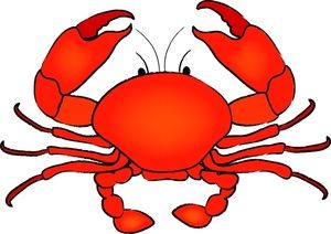 clipart crab red