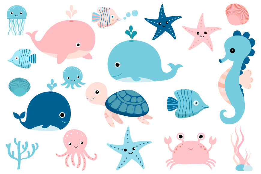 Cute sea animals.