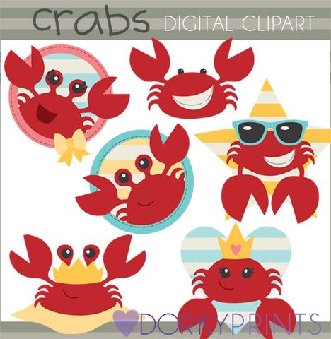Crab summer clipart.