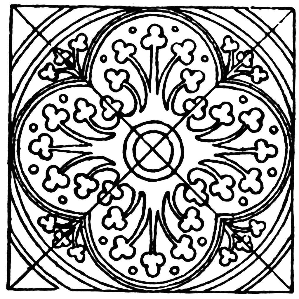 Round pattern medieval.