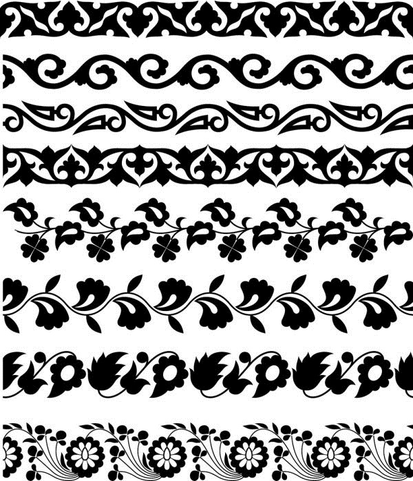 Free Design Black And White Pattern Border, Download Free