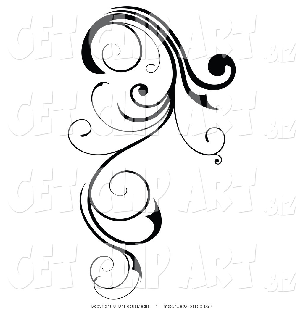 Simple Scroll Design Clip Art