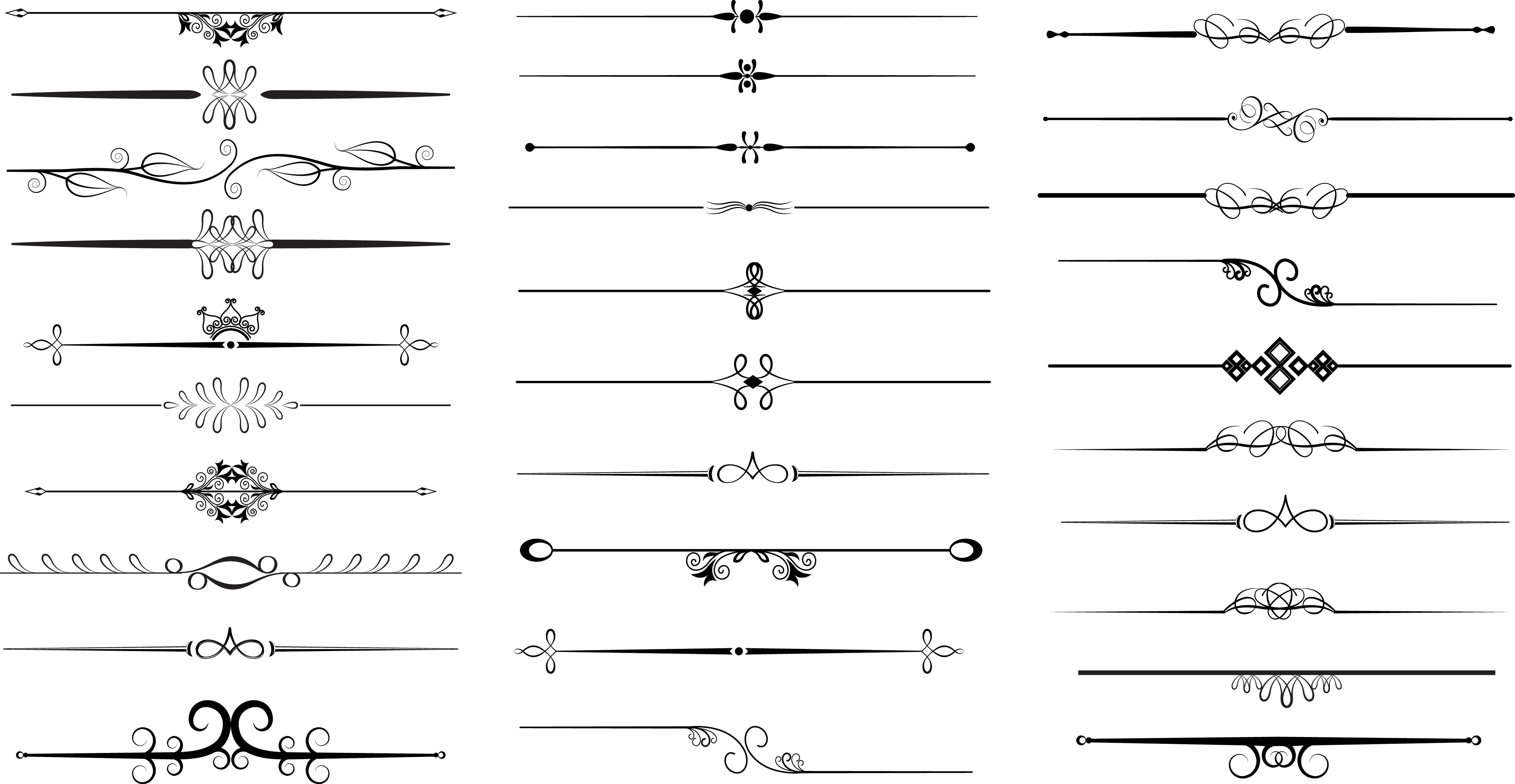Line dividers vector.