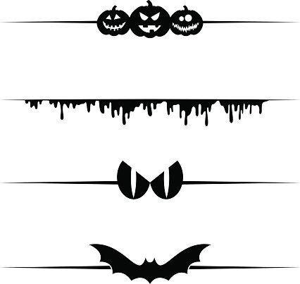Halloween vector dividers Clipart Image