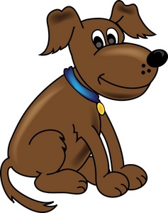 Brown dog clipart.