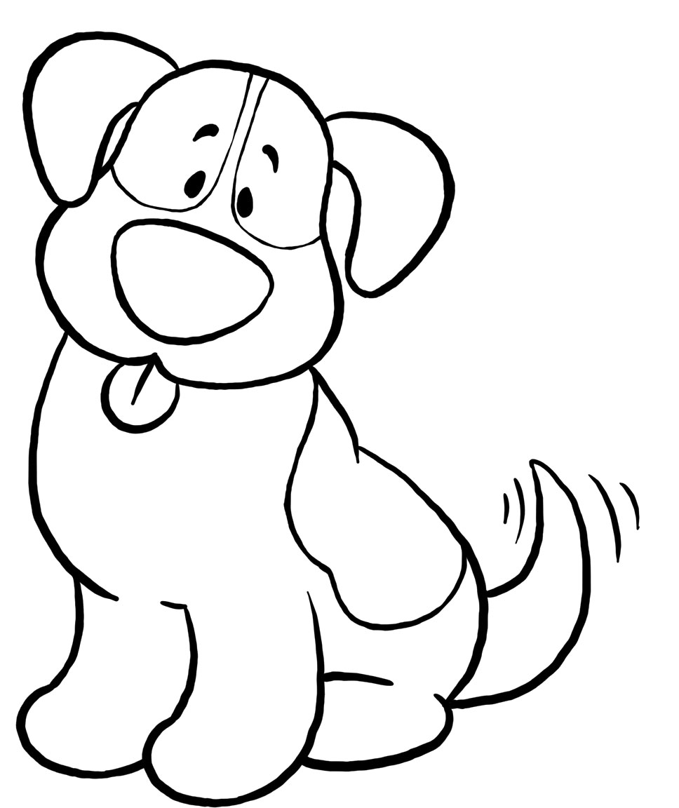 Dog coloring page.