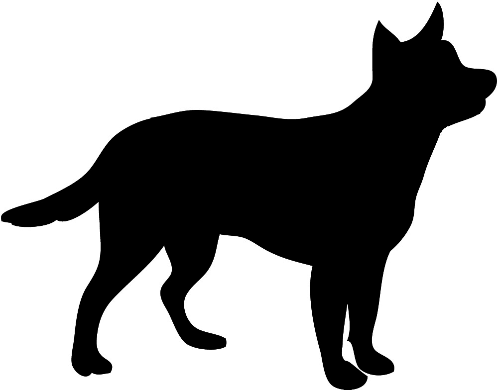 Dog silhouette.
