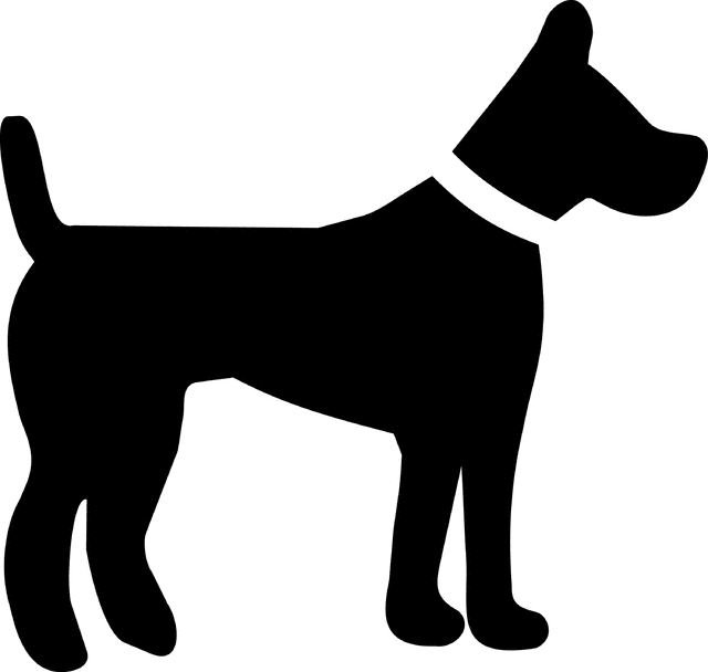 Dog silhouette clipart.