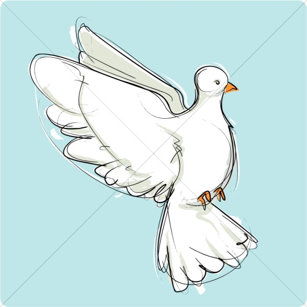 Flying dove peace.