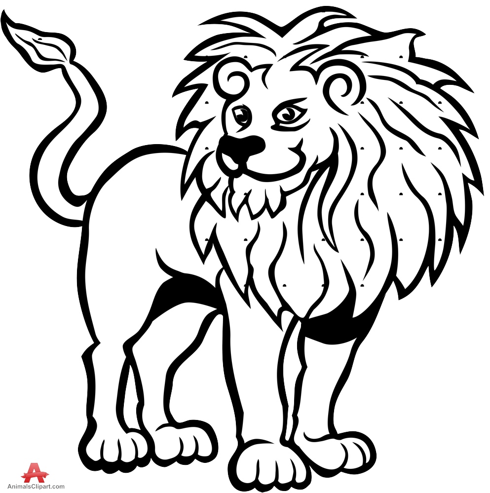 Free lion drawing.