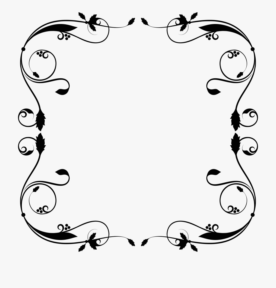 Free Download Simple Flourish Frame Svg Clipart Borders