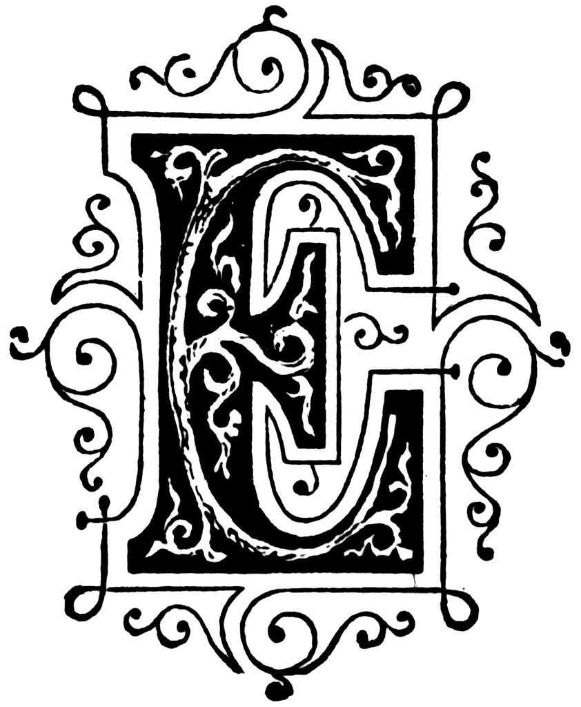 Fancy letter ornamental.