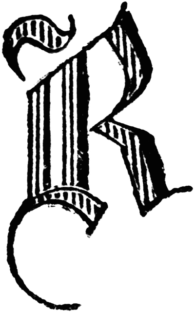 Decorative Letter R