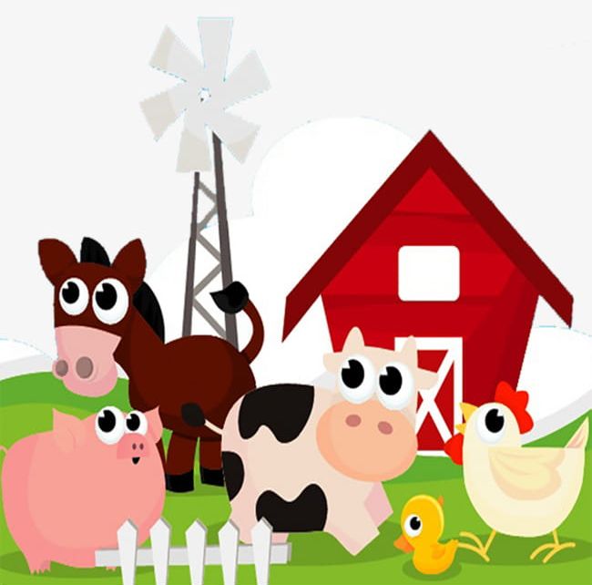 clipart farm animals barn