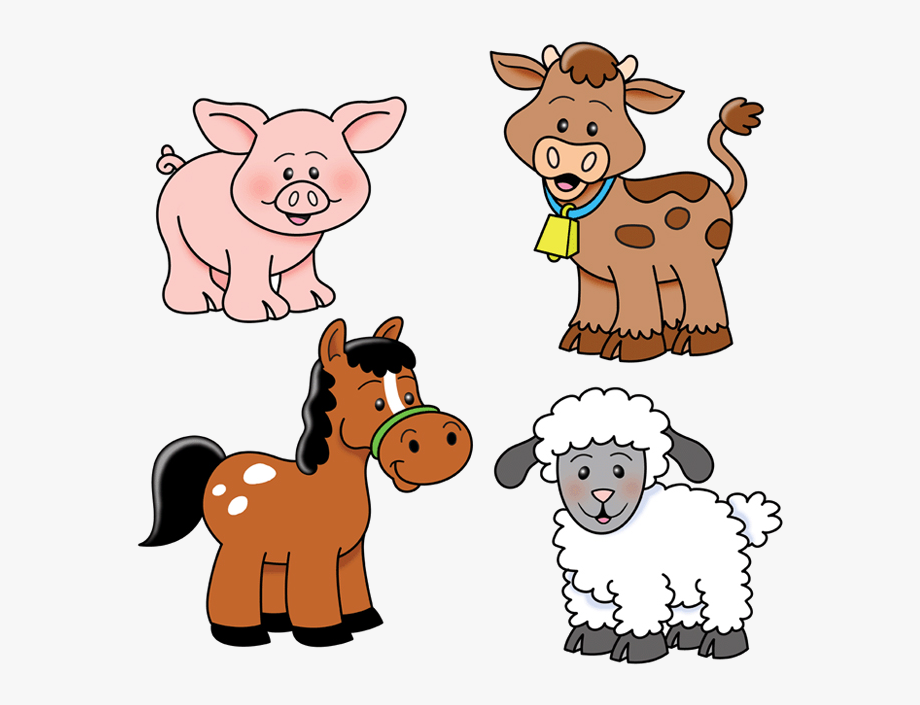 Cute Farm Animal Clipart , Transparent Cartoon, Free
