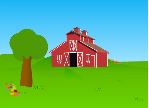 clipart farming background barn