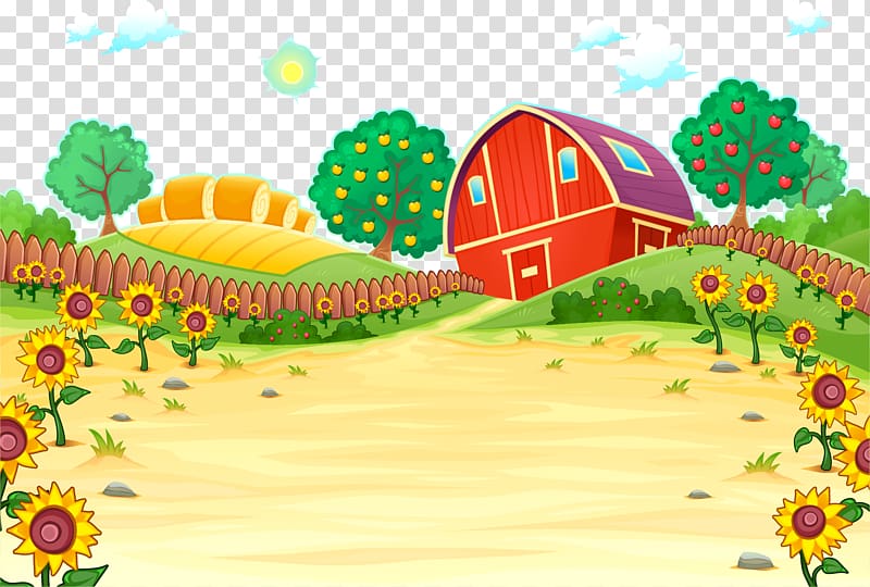 Barn illustration farm.