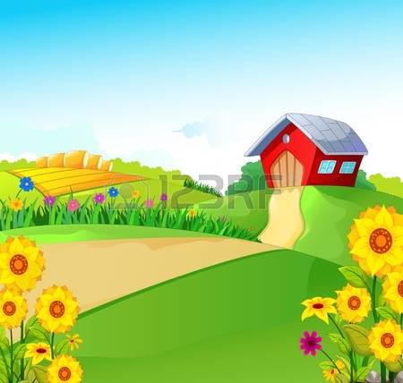 clipart farming background cartoon