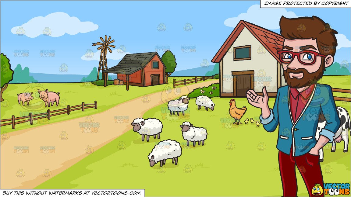 An Artsy Fartsy Guy and A Farm Background