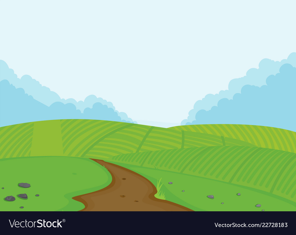 A farmland landscape background