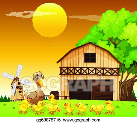 clipart farming background outside