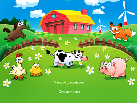 Funny Farm PowerPoint Template, Backgrounds