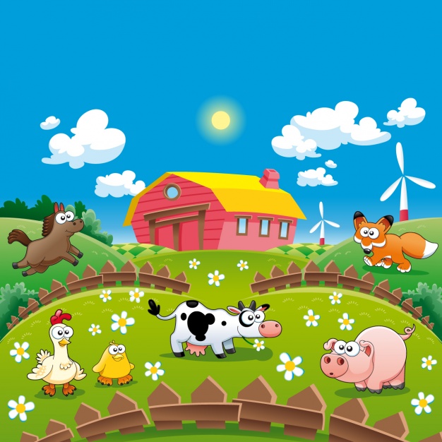 Farm background design.