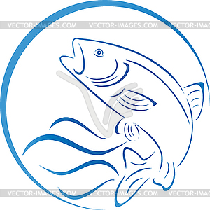 Forelle, Fisch, Angeln, Logo