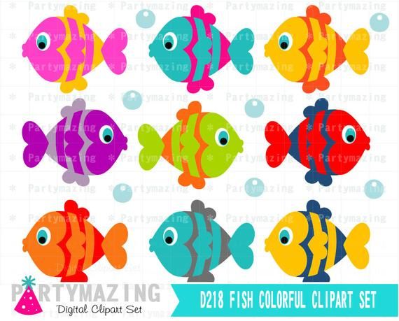 clipart fish colorful