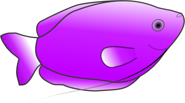 Purple fish clipart.