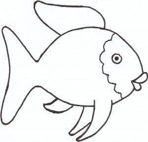 Fish outline ideas about fish template on rainbow fish clip
