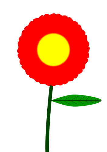 clipart flor vermelha amarela