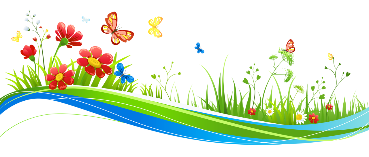 Flowers And Butterflies Clipart