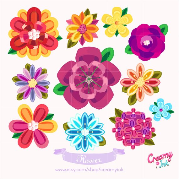Beautiful Flower Digital Vector Clip art