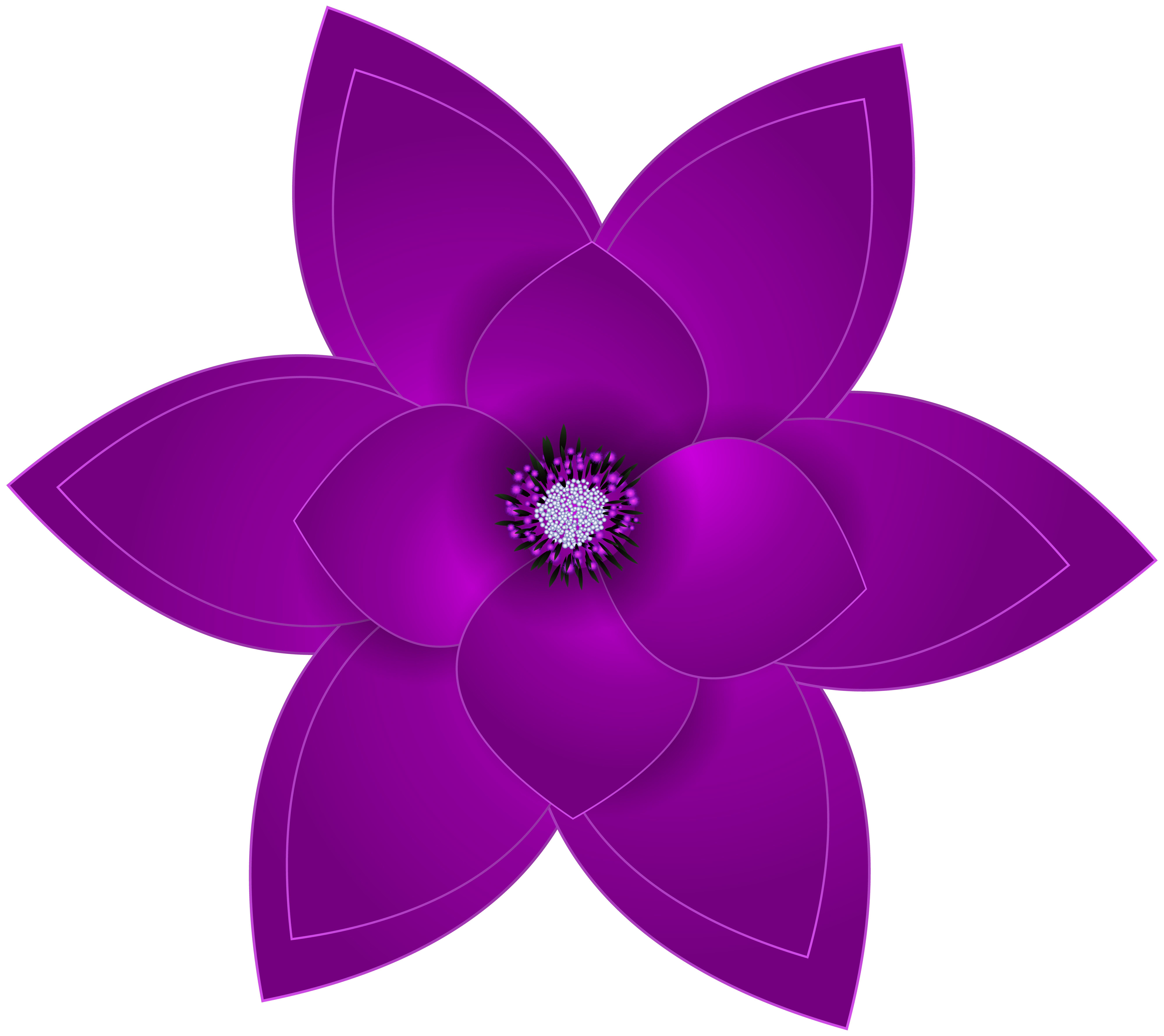 Purple deco flower.