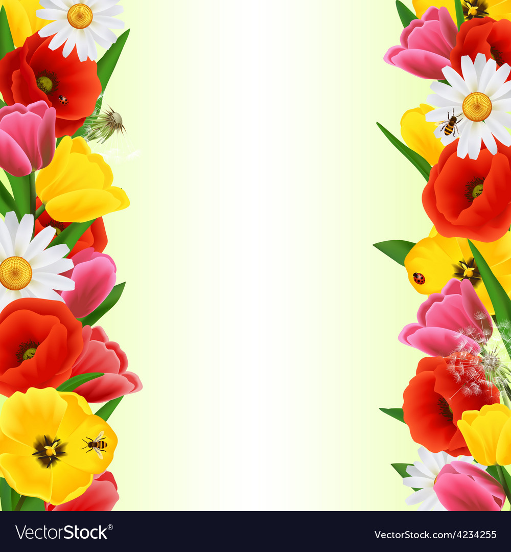 Colorful flower border.