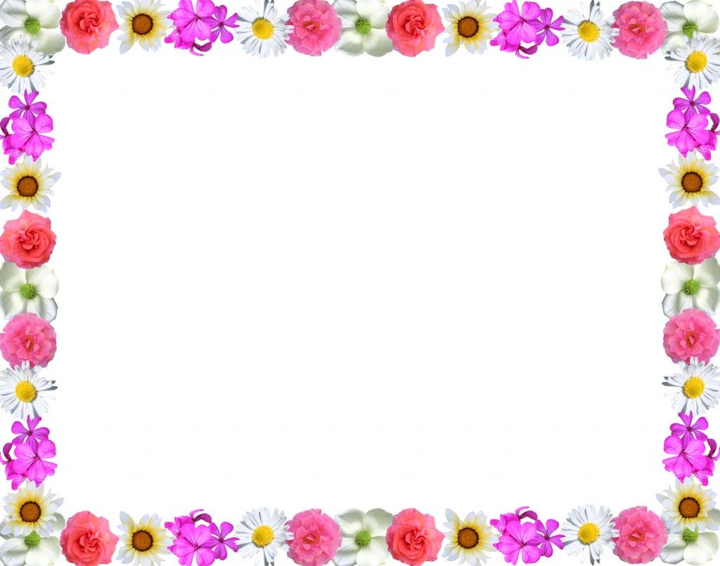 clipart flowers border colorful