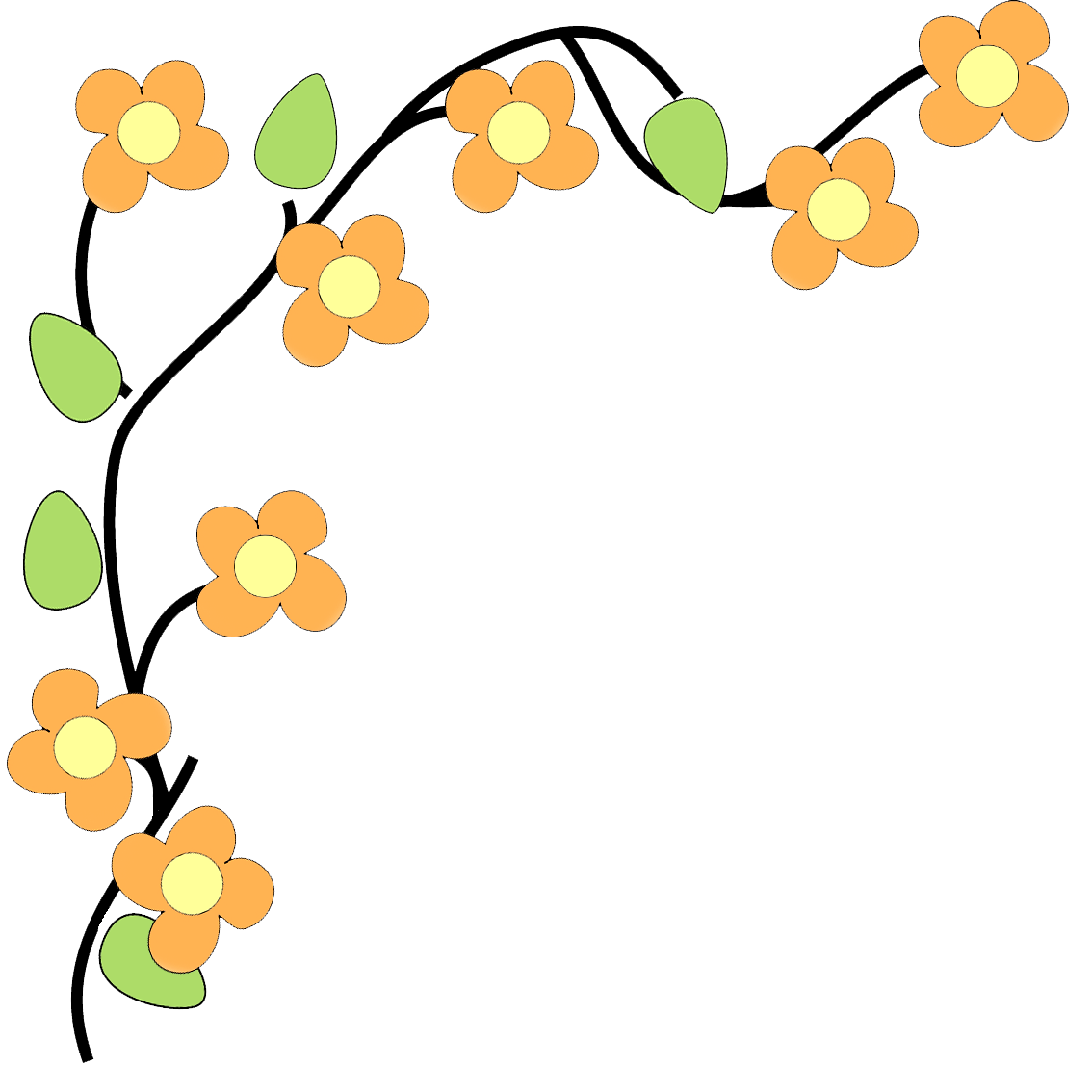 Collection of Flower border clipart