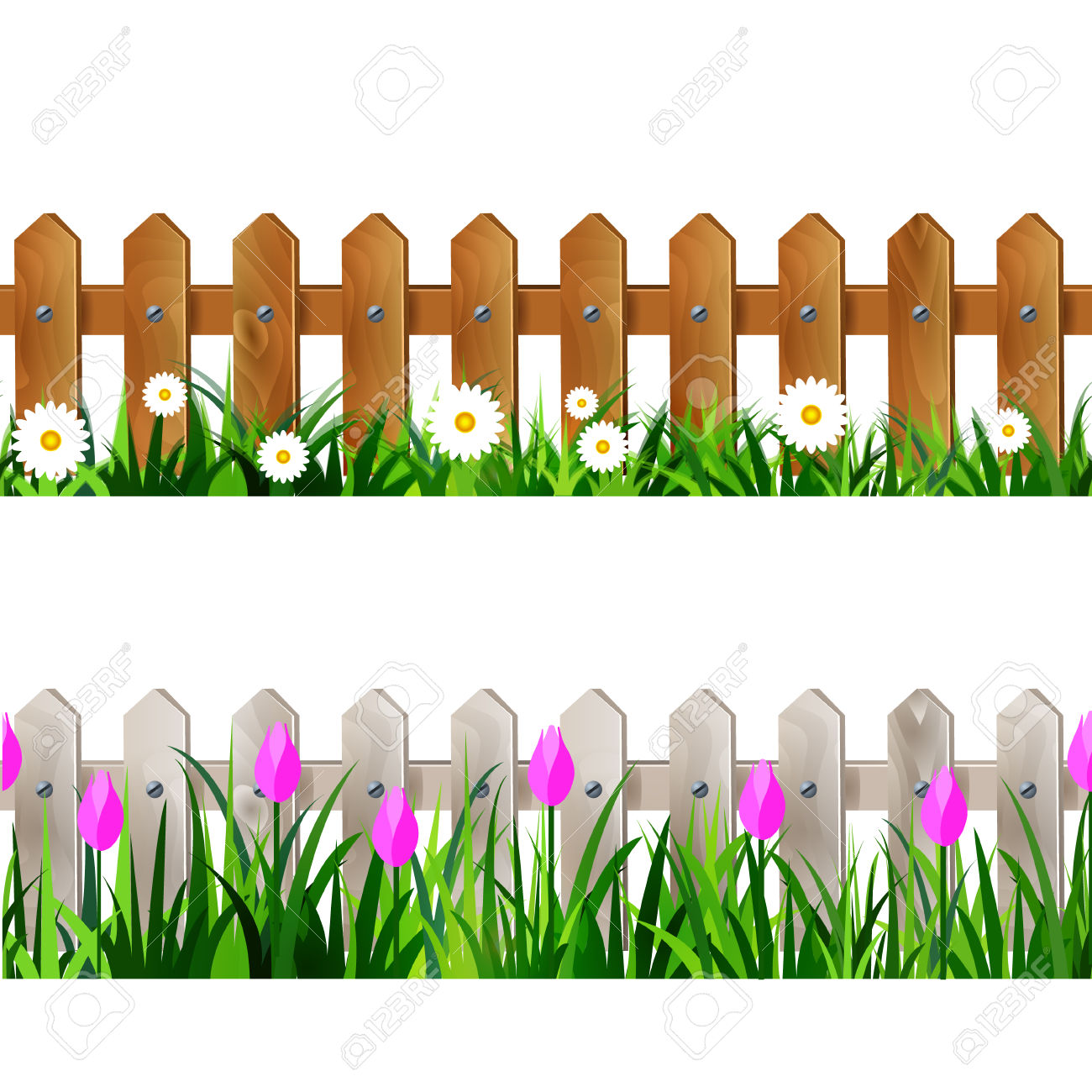 Grass And Flowers Clipart