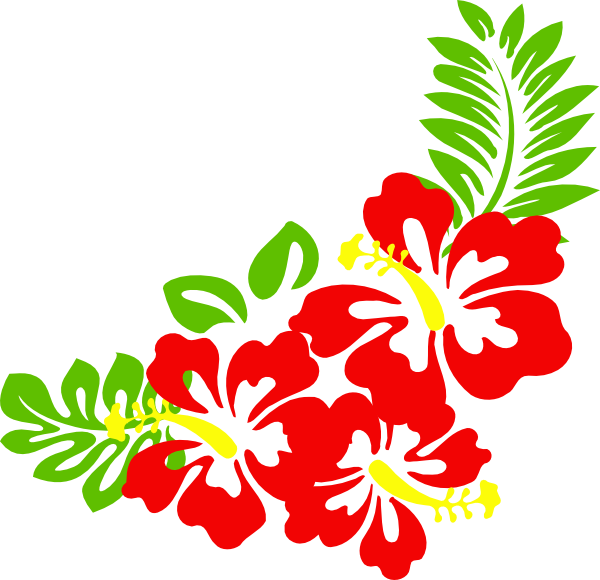 Hawaiian Flower Clip Art Borders