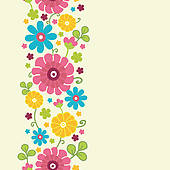 Horizontal Flower Border Clipart