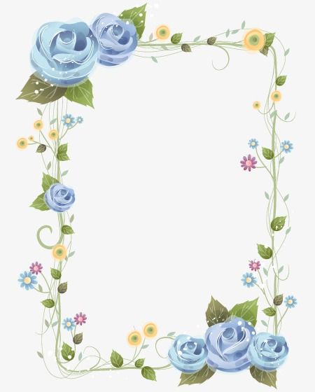 Pretty Floral Border, Pretty, Flowers, Frame PNG Transparent