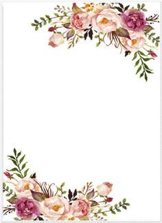 Image result for watercolor floral border paper printable