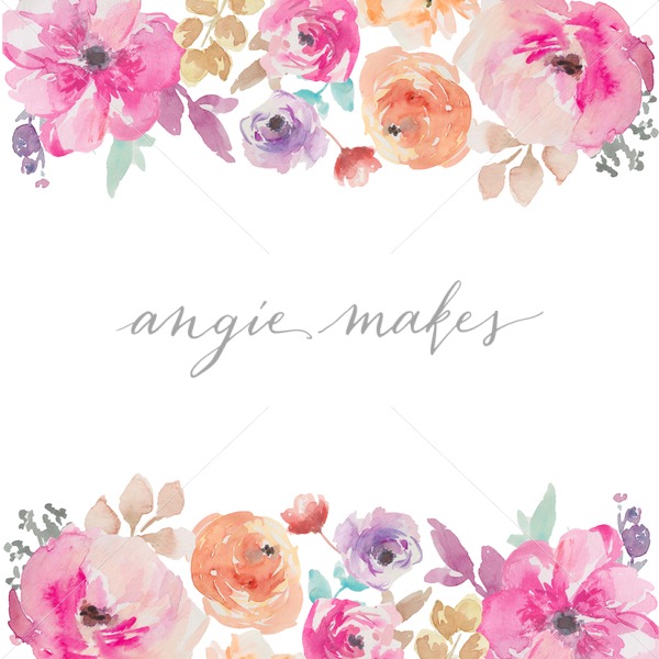 Colorful Painted Watercolor Flower Border Background