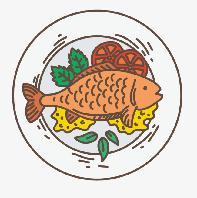 Food Fish cliparts image pack with transparent images for