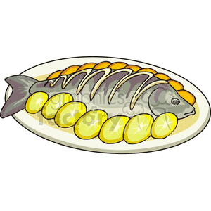 Fish dinner clipart