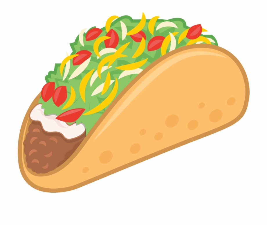 Taco Mexican Food Taco Emoji Vector Illustration