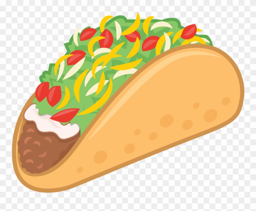 Taco Mexican Food Taco Emoji Vector Illustration Clipart